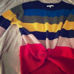 Rainbow striped sweater